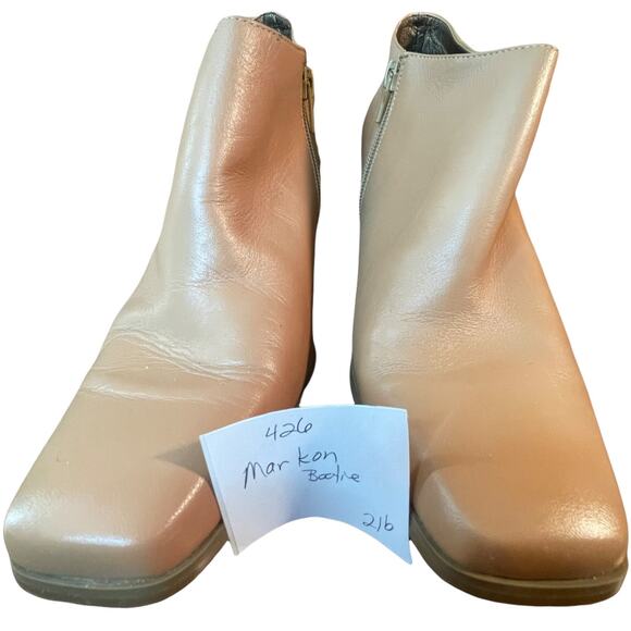 Markon booties size 10M Fanta Leather side zip - Picture 1 of 10